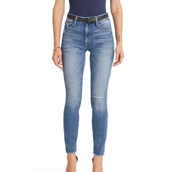 MOTHER The High Waisted Looker Ankle - Popism  Frayed Ankle Size 27 - Picture 1 of 11
